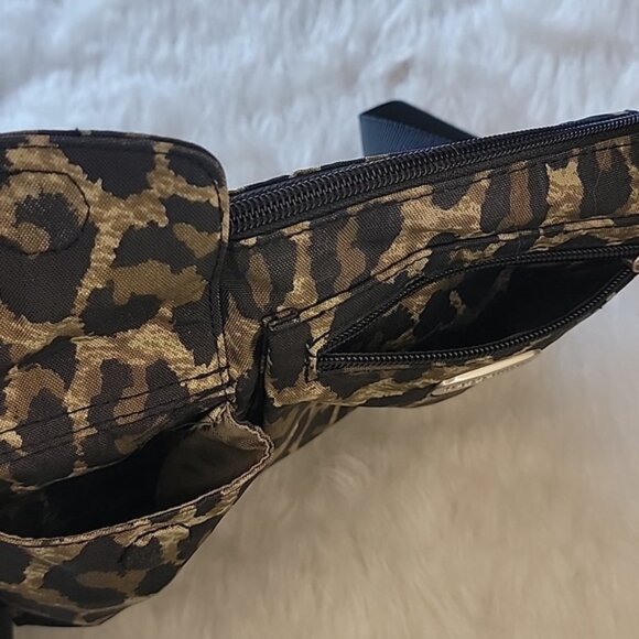 BAGGALLI Nylon Leopard Print Adjustable Crossbody Shoulder Strap Bag - Picture 4 of 12